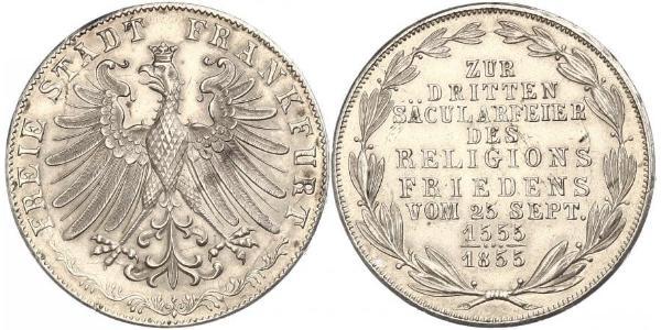 2 Gulden 法蘭克福自由市 銀 