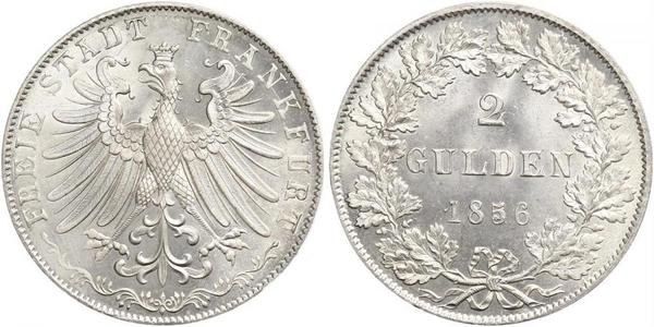 2 Gulden 法蘭克福自由市 銀 
