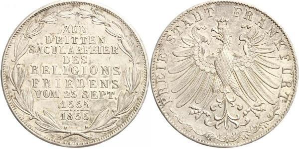 2 Gulden 法蘭克福自由市 銀 