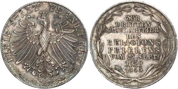 2 Gulden 法蘭克福自由市 銀 