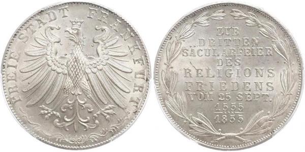 2 Gulden 法蘭克福自由市 銀 