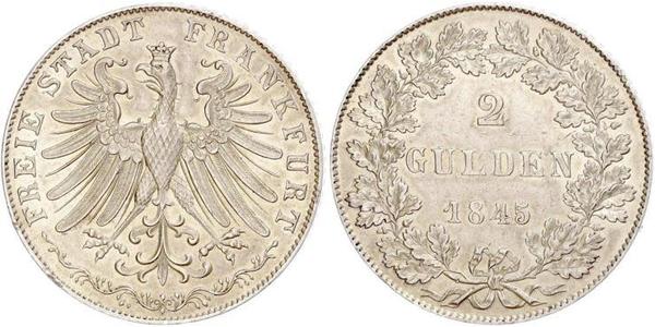 2 Gulden 法蘭克福自由市 銀 