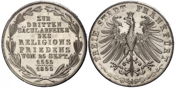2 Gulden 法蘭克福自由市 銀 