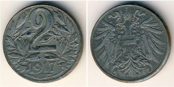 2 Heller Autriche-Hongrie (1867-1918) Acier 