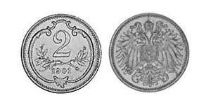 2 Heller Imperio austrohúngaro (1867-1918) Bronce 