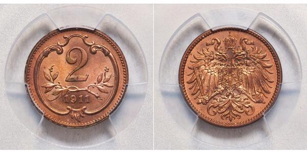 2 Heller Austria-Hungary (1867-1918) Bronze 