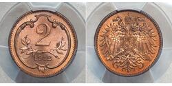 2 Heller Österreich-Ungarn (1867-1918) Bronze 