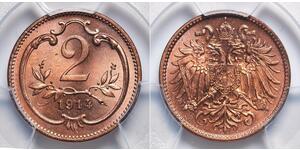 2 Heller Impero austro-ungarico (1867-1918) Bronzo 