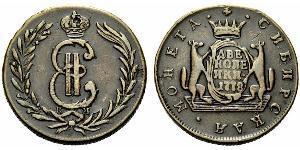 2 Kopeck 俄罗斯帝国 (1721 - 1917) 銅 叶卡捷琳娜二世 (1729-1796)