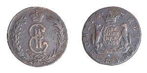 2 Kopeck 俄罗斯帝国 (1721 - 1917) 銅 叶卡捷琳娜二世 (1729-1796)