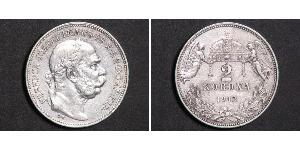 2 Korona Österreich-Ungarn (1867-1918) Silber Franz Joseph I (1830 - 1916)