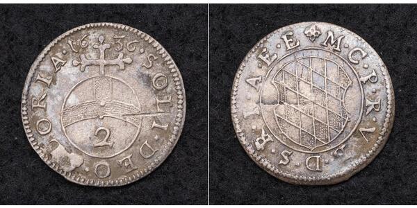 2 Kreuzer Allemagne Argent Maximilien Ier de Bavière (électeur)(1573 – 1651)