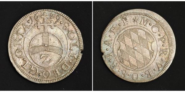 2 Kreuzer Alemania Plata Maximiliano I, duque y elector de Baviera(1573 – 1651)