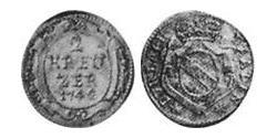 2 Kreuzer Margrave of Baden-Durlach (1535 - 1771) 銀 