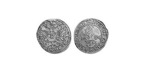 2 Kreuzer 奥格斯堡 (1276 - 1803 Augsburg) 銀 利奥波德一世 (神圣罗马帝国)(1640-1705)