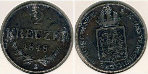 2 Kreuzer 奧地利帝國 (1804 - 1867) 銅 
