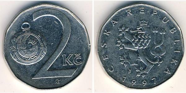 2 Krone Repubblica Ceca Acciaio/Nichel 