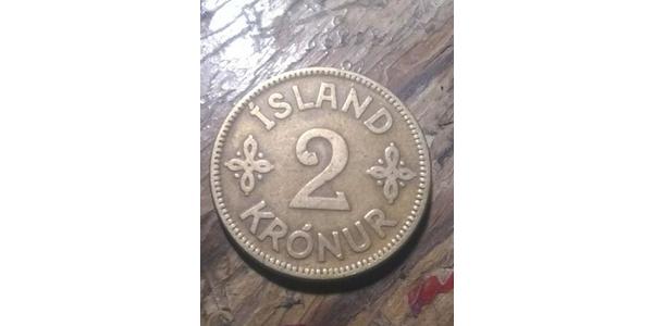 2 Krone Islanda Alluminio/Bronzo 