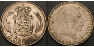 2 Krone Danemark Argent 