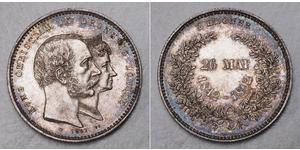 2 Krone Danemark Argent Christian IX de Danemark (1818-1906)