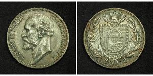 2 Krone Liechtenstein Argent Johann II, Prince of Liechtenstein (1840-1929)