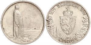 2 Krone Norvège (1905 - ) Argent Haakon VII de Norvège (1872 - 1957)