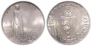 2 Krone Norvège (1905 - ) Argent Haakon VII de Norvège (1872 - 1957)