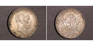 2 Krone Norvège (1905 - ) Argent Haakon VII de Norvège (1872 - 1957)