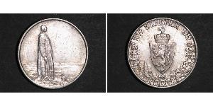 2 Krone Norvège (1905 - ) Argent Haakon VII de Norvège (1872 - 1957)