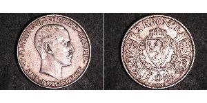 2 Krone Norvège (1905 - ) Argent Haakon VII de Norvège (1872 - 1957)