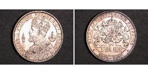 2 Krone Suède Argent Oscar II de Suède (1829-1907)