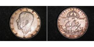 2 Krone Suède Argent Gustave V de Suède (1858 - 1950)