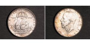 2 Krone Suède Argent Gustave V de Suède (1858 - 1950)