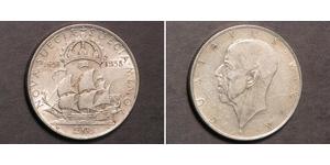 2 Krone Suède Argent Gustave V de Suède (1858 - 1950)