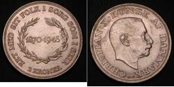 2 Krone Danimarca Argento Cristiano X di Danimarca (1870 - 1947)