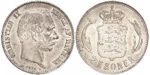 2 Krone Danimarca Argento 
