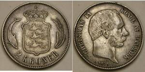 2 Krone Danimarca Argento 