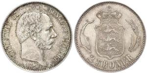 2 Krone Danimarca Argento 