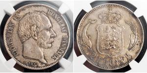 2 Krone Danimarca Argento 