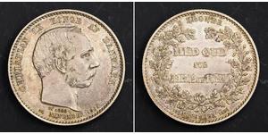 2 Krone Danimarca Argento Cristiano IX di Danimarca (1818-1906)