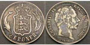2 Krone Danimarca Argento 