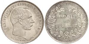 2 Krone Danimarca Argento Cristiano IX di Danimarca (1818-1906)