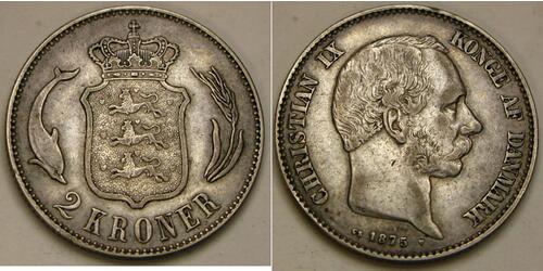 2 Krone Danimarca Argento 