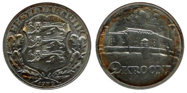 2 Krone Estonia (Republic) Argento 