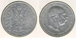 2 Krone Impero austro-ungarico (1867-1918) Argento 