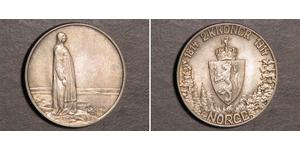 2 Krone Norvegia (1905 - ) Argento Haakon VII di Norvegia (1872 - 1957)