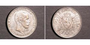 2 Krone Norvegia (1905 - ) Argento Haakon VII di Norvegia (1872 - 1957)