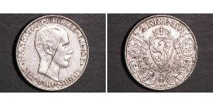 2 Krone Norvegia (1905 - ) Argento Haakon VII di Norvegia (1872 - 1957)