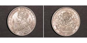 2 Krone Svezia Argento Oscar II di Svezia (1829-1907)