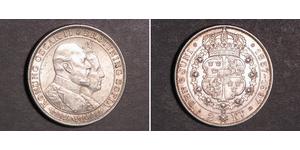 2 Krone Svezia Argento Oscar II di Svezia (1829-1907)